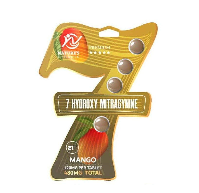 Nature's Organix 7-Hydroxy Mango Flavored 4ct 120mg (480mg total)