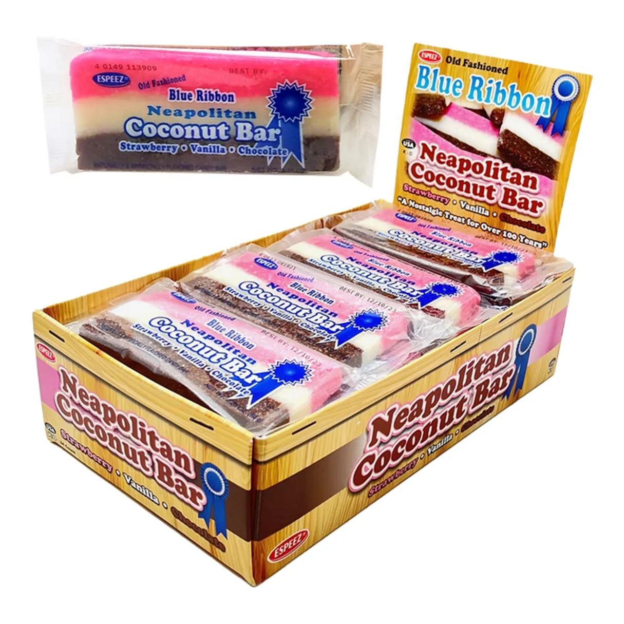 Blue Ribbon Neapolitan Coconut Slice 2.25oz