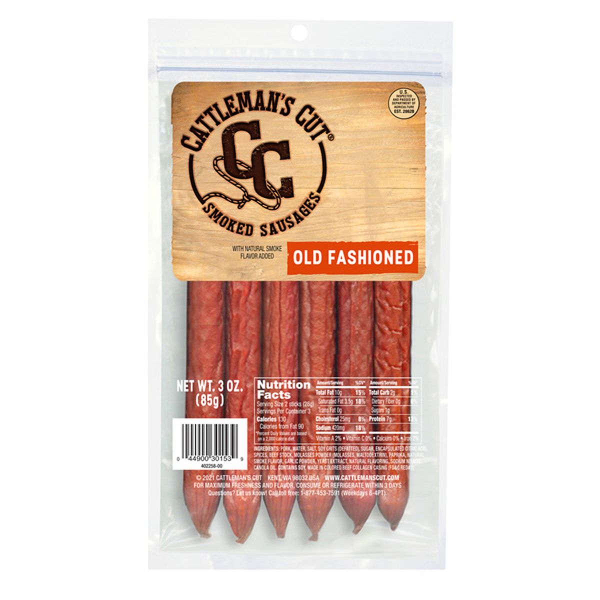 Cattleman's Old Fashioned Smoked Sticks 3oz