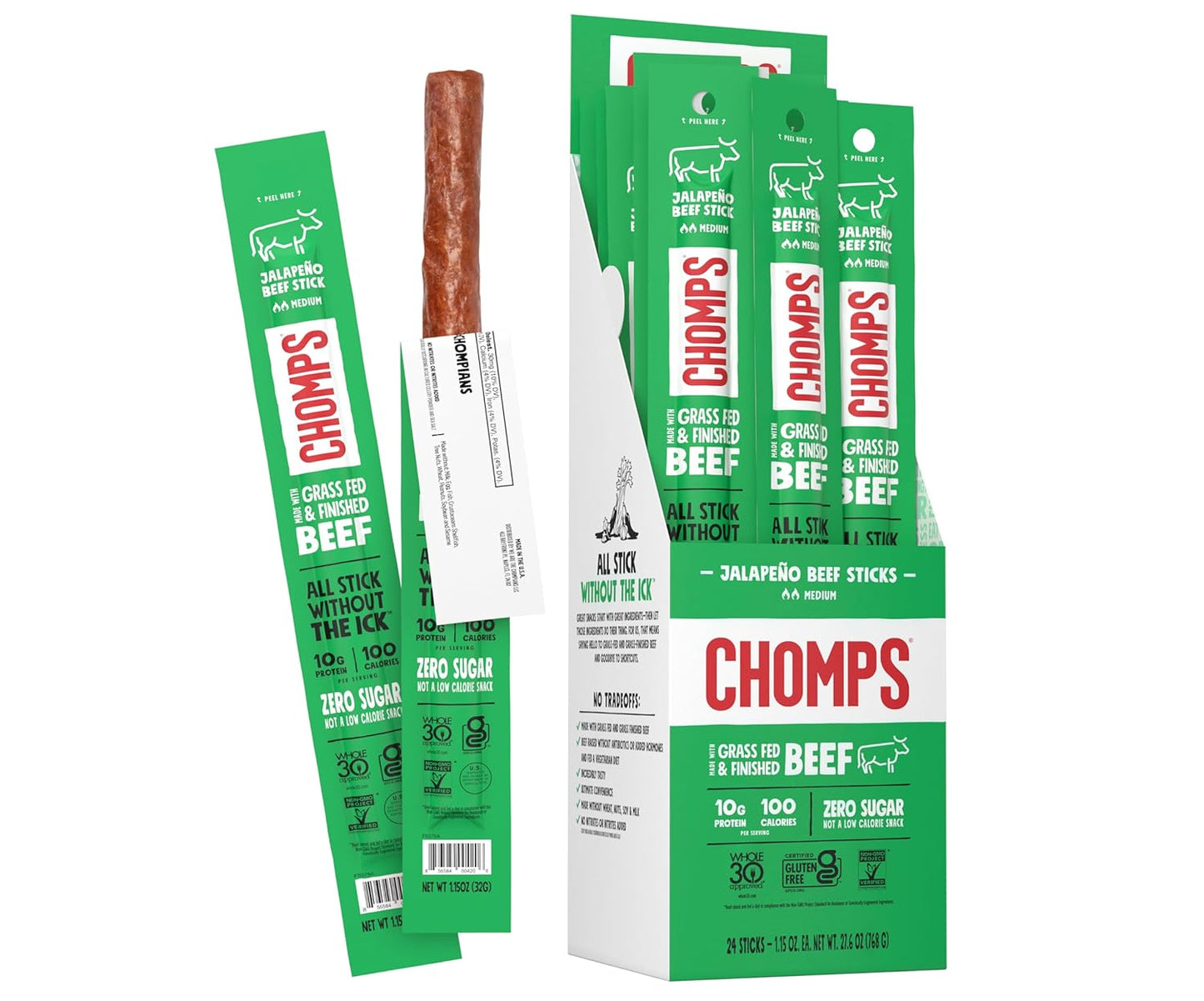 Chomps IW Jalapeno Sticks 1.15oz