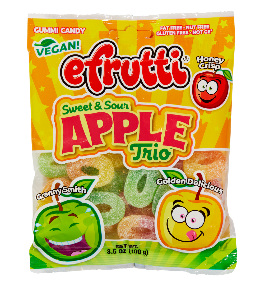Efrutti Sweet & Sour Apple Trio 3.5oz