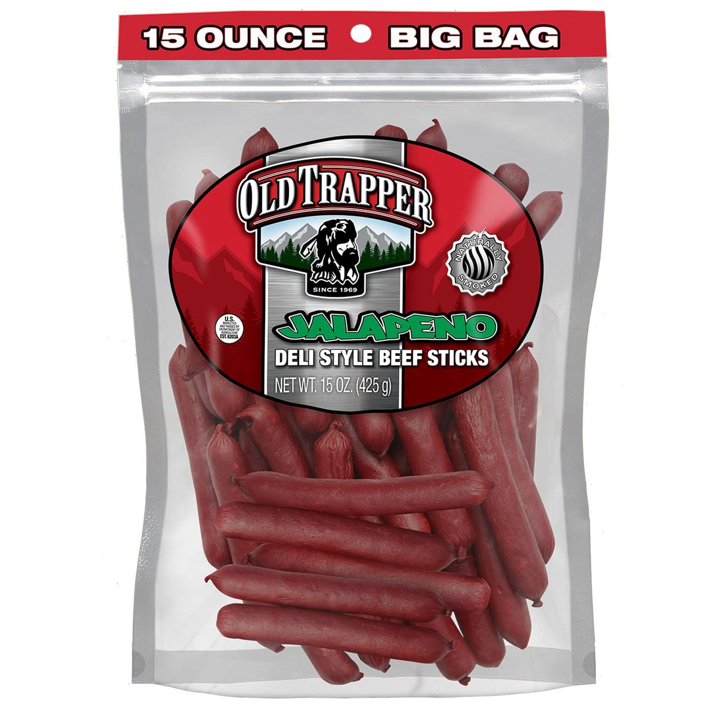 Old Trapper Deli Sticks Jalapeno 15oz