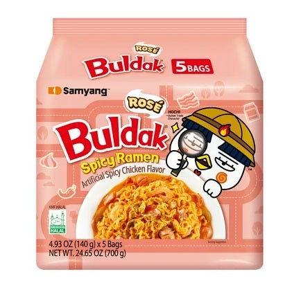 SamYang Ramen Rose Hot Chicken 5ct Bag
