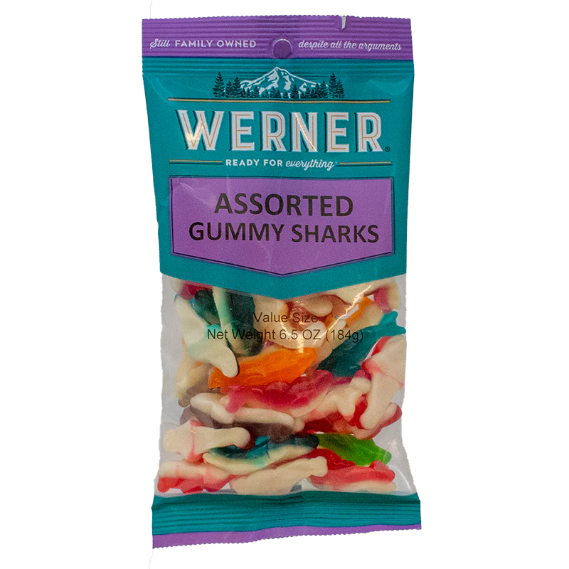 Werner Assorted Gummy Sharks 6.5oz