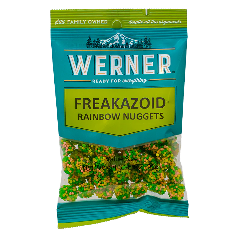 Werner Candy Freakazoid Rainbow Nuggets 3.25oz