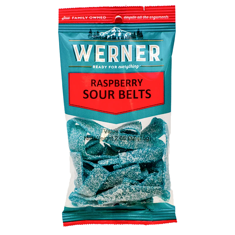Werner Candy Raspberry Belts 2.65oz