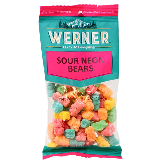 Werner Candy Sour Neon Bears 7oz