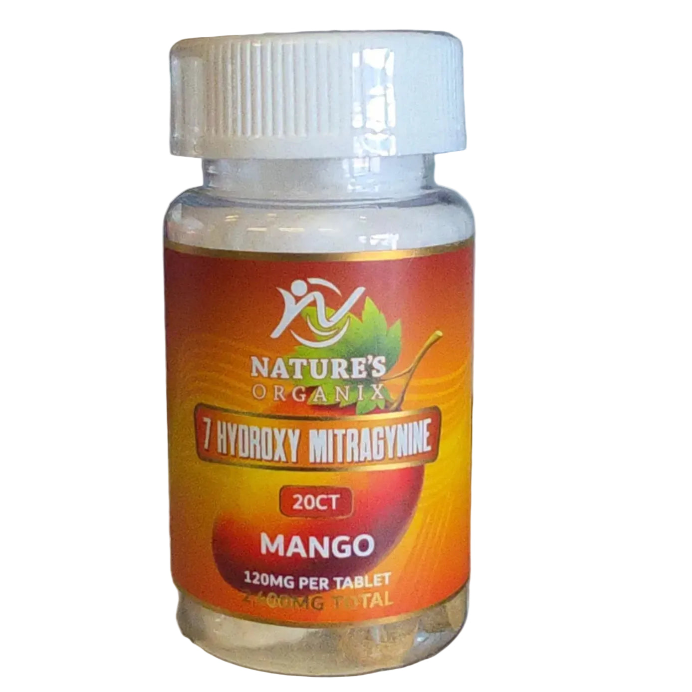 Nature's Organix 20ct Tablets Bottle Mango Flavored 120mg (2,400mg Total)