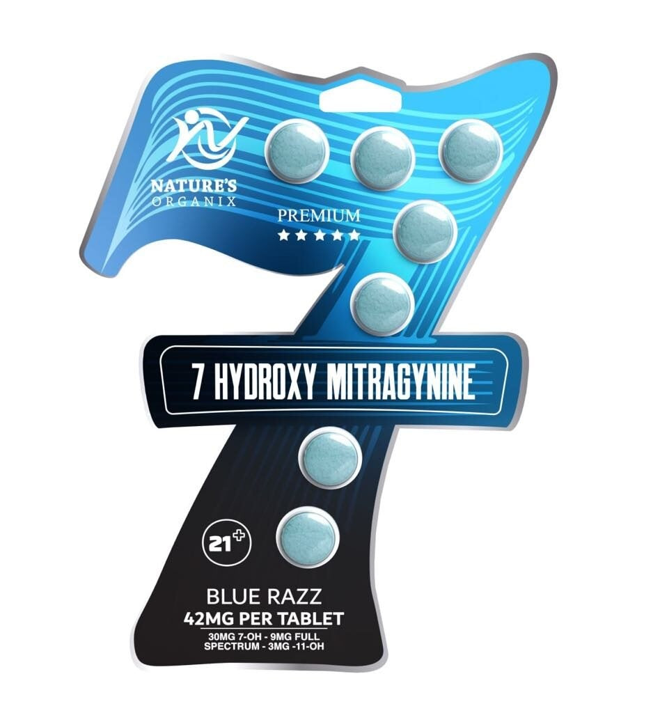 Nature's Organix 7-Hydroxy Blue Razz Flavored 7ct 42mg (294mg total)