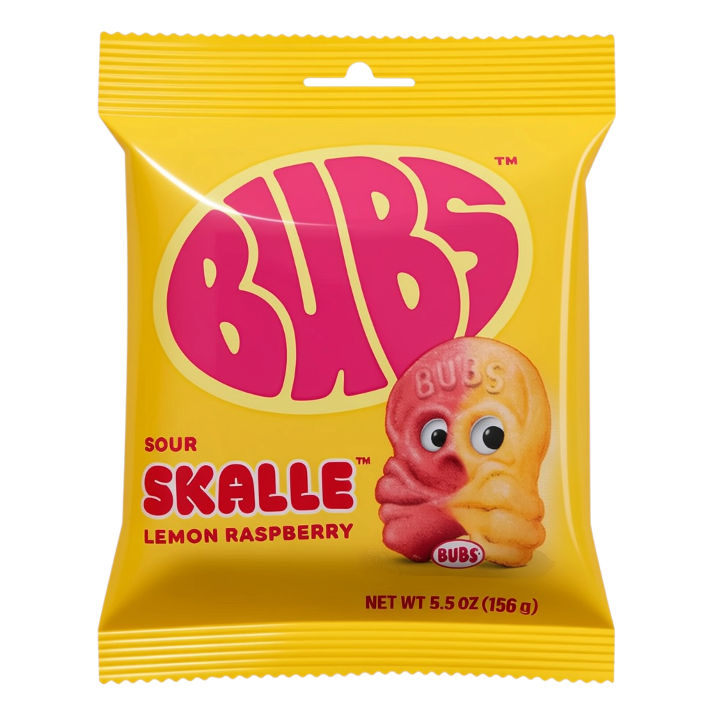 Bubs Skalle Sour Lemon Raspberry 5.5oz
