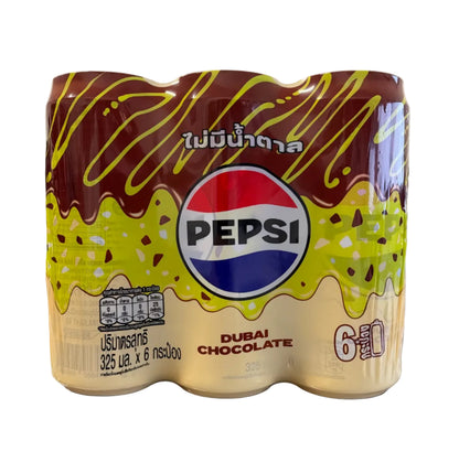 Pepsi Dubai Chocolate Zero Sugar Flavored Soda 325ml