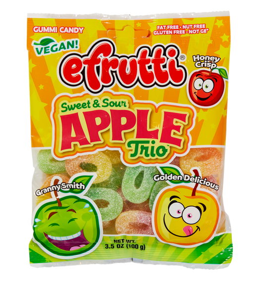 Efrutti Sweet & Sour Apple Trio 3.5oz