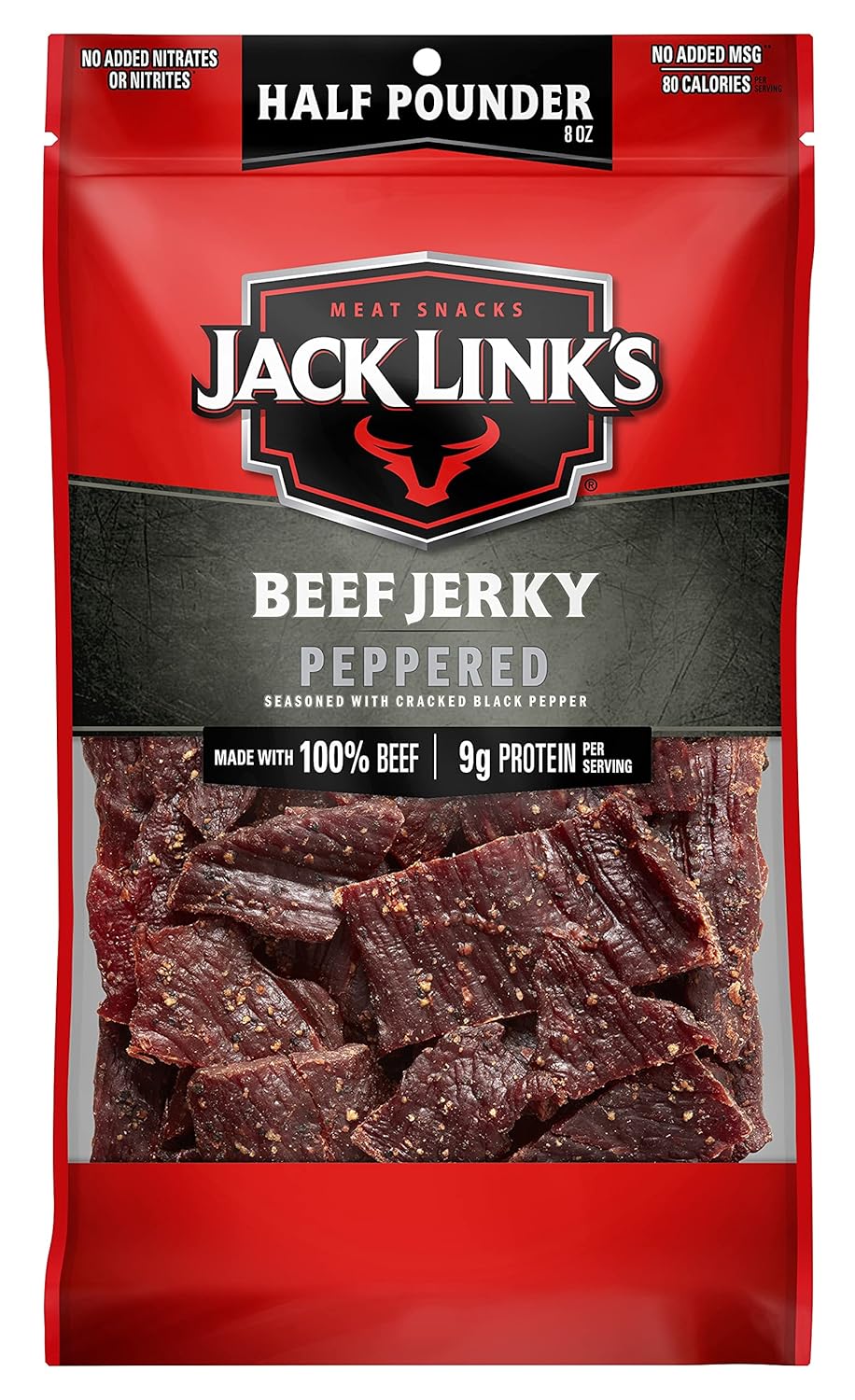 Jack Link's Half Pounder Peppered Beef Jerky 8oz
