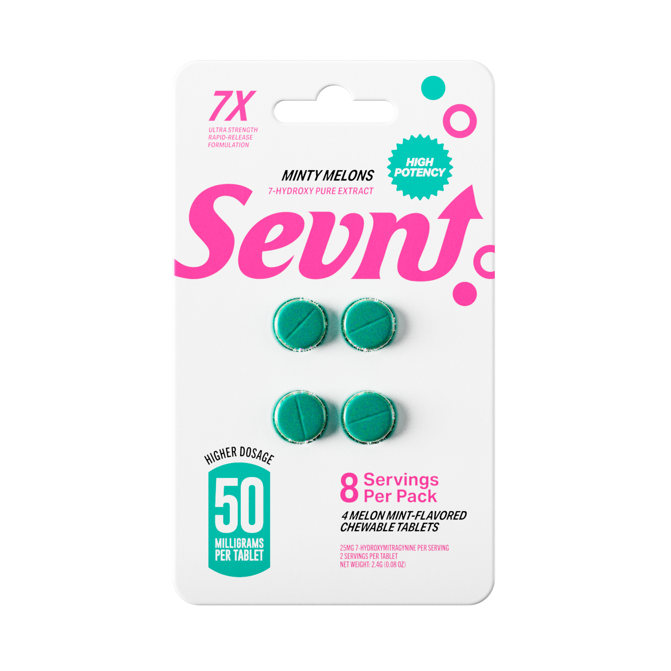 Sevn Hydroxy Minty Melons 50mg-Tab (200mg-Card)