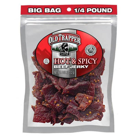 Old Trapper Hot & Spicy Beef Jerky 4oz