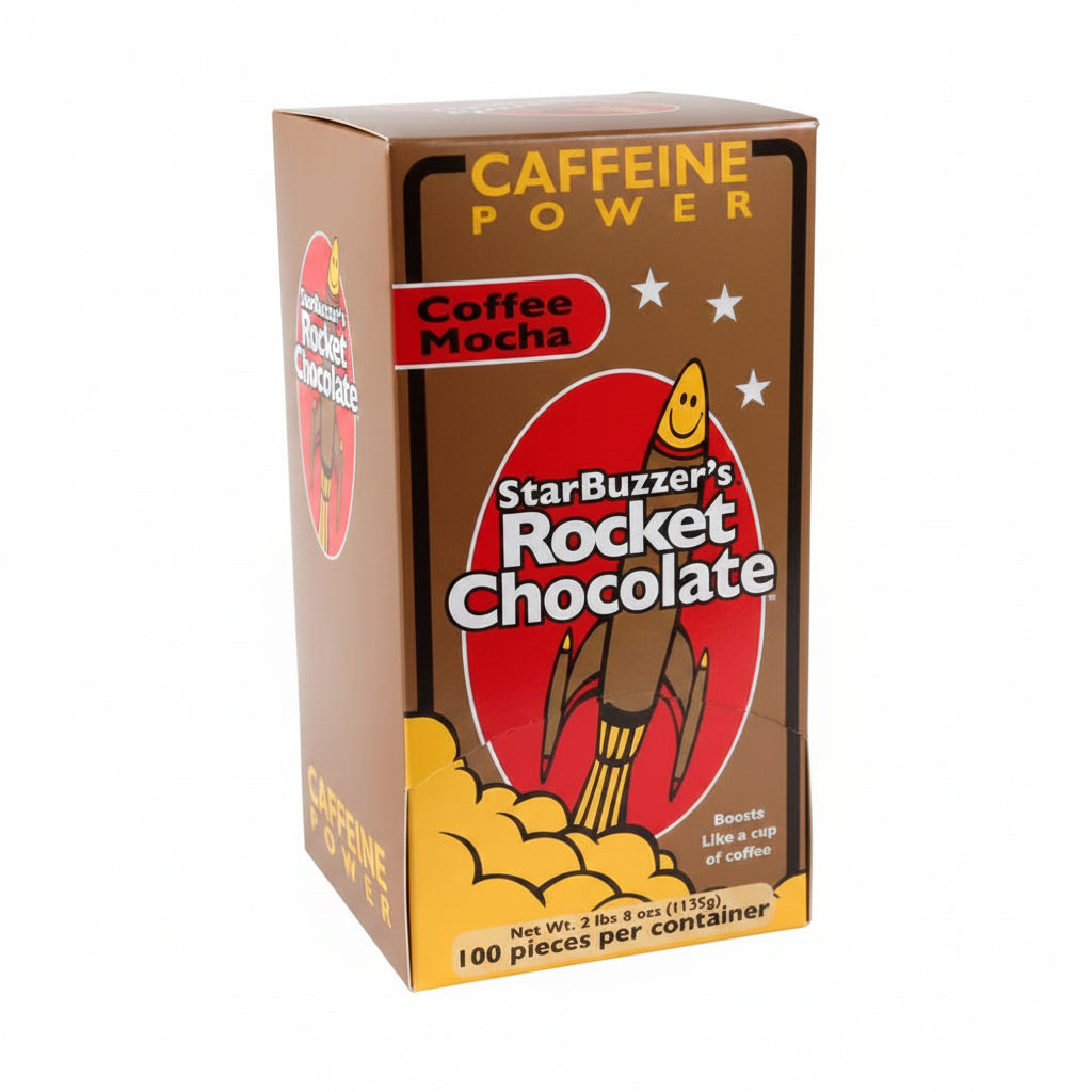 Rocket Chocolates 50ct Counter Box Mocha Flavor