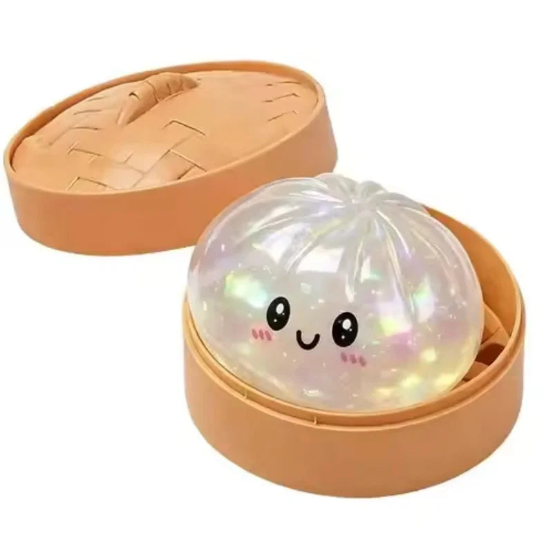 Spark Joy with the Glitter Dumpling Soft Simulated Bun Fidget Toy - Perfect for Stress Relief and Creative Gifting!