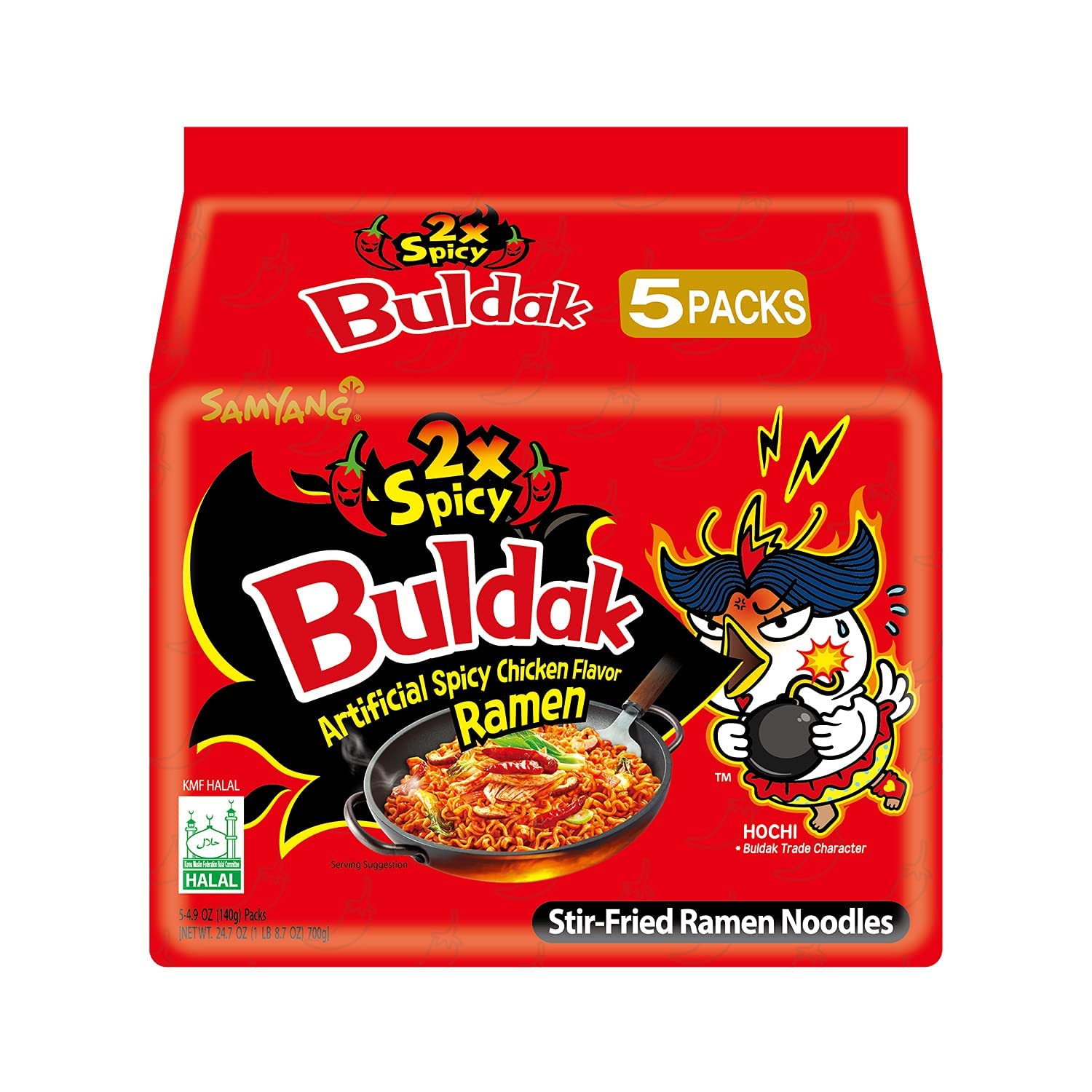 SamYang Ramen 2x Spicy 5ct Bag
