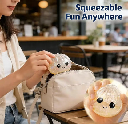 Spark Joy with the Glitter Dumpling Soft Simulated Bun Fidget Toy - Perfect for Stress Relief and Creative Gifting!
