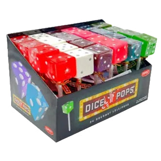 Dice Pops Lollipops Assorted Flavors 24ct