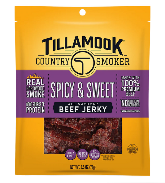 Tillamook Spicy & Sweet Beef Jerky 2.5oz