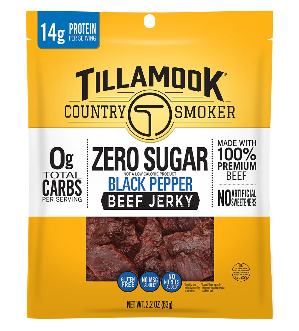 Tillamook Zero Sugar Peppered Jerky 2.2oz