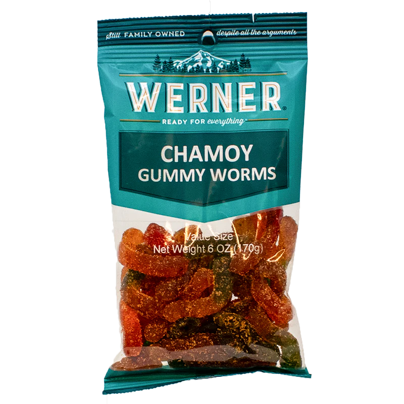 Werner Candy Chamoy Gummy Worms 6oz