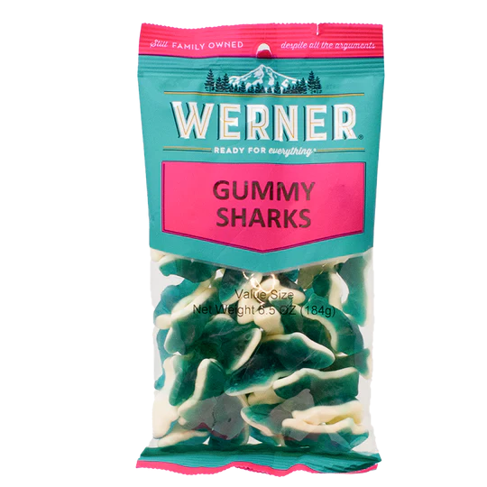Werner Candy Gummy Sharks 7oz