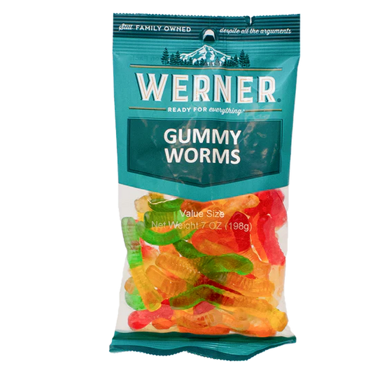 Werner Candy Gummy Worms 8oz