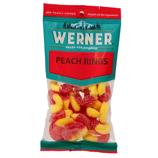 Werner Candy Peach Rings 7oz