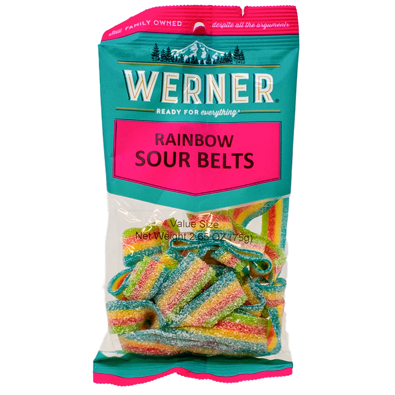 Werner Candy Rainbow Belts 2.65oz
