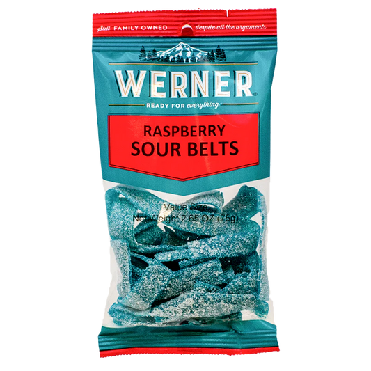 Werner Candy Raspberry Belts 2.65oz