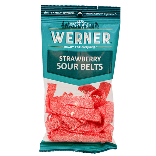 Werner Candy Strawberry Belts 2.65oz