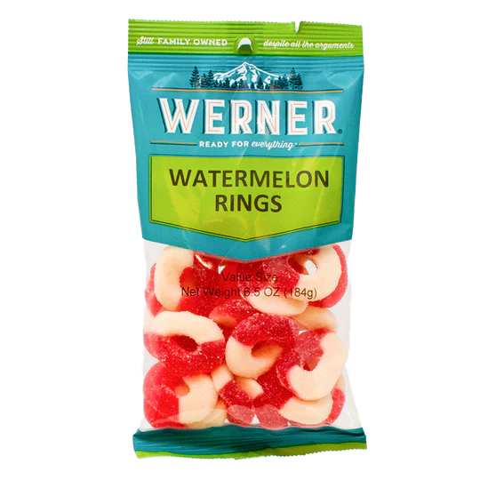 Werner Candy Watermelon Rings 7oz