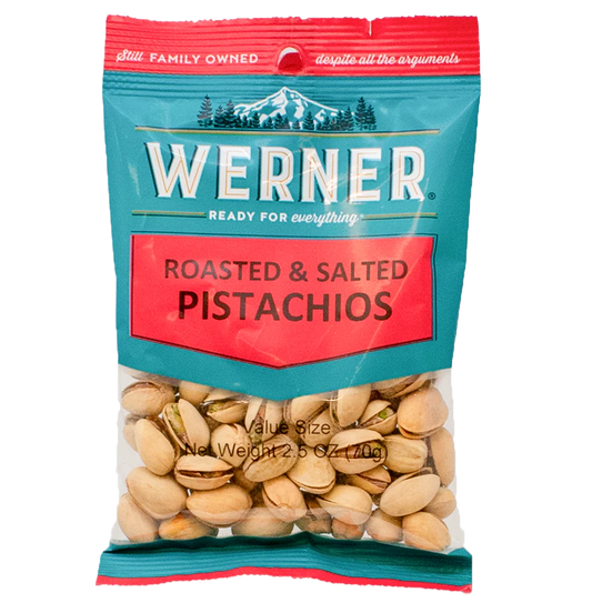 Werner Roasted & Salted Pistachios 2oz