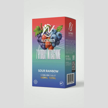 Nature's Organix 7-Hydoxy Sour Rainbow Flavored 4ct 120mg (480mg Total)