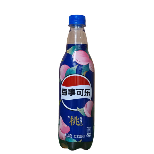 Pepsi White Peach Oolong Flavor Soda 500ml