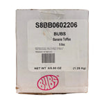 shopnathans.com Bubs Ovals Sweet Banana Toffee candy bulk shipping box with product label