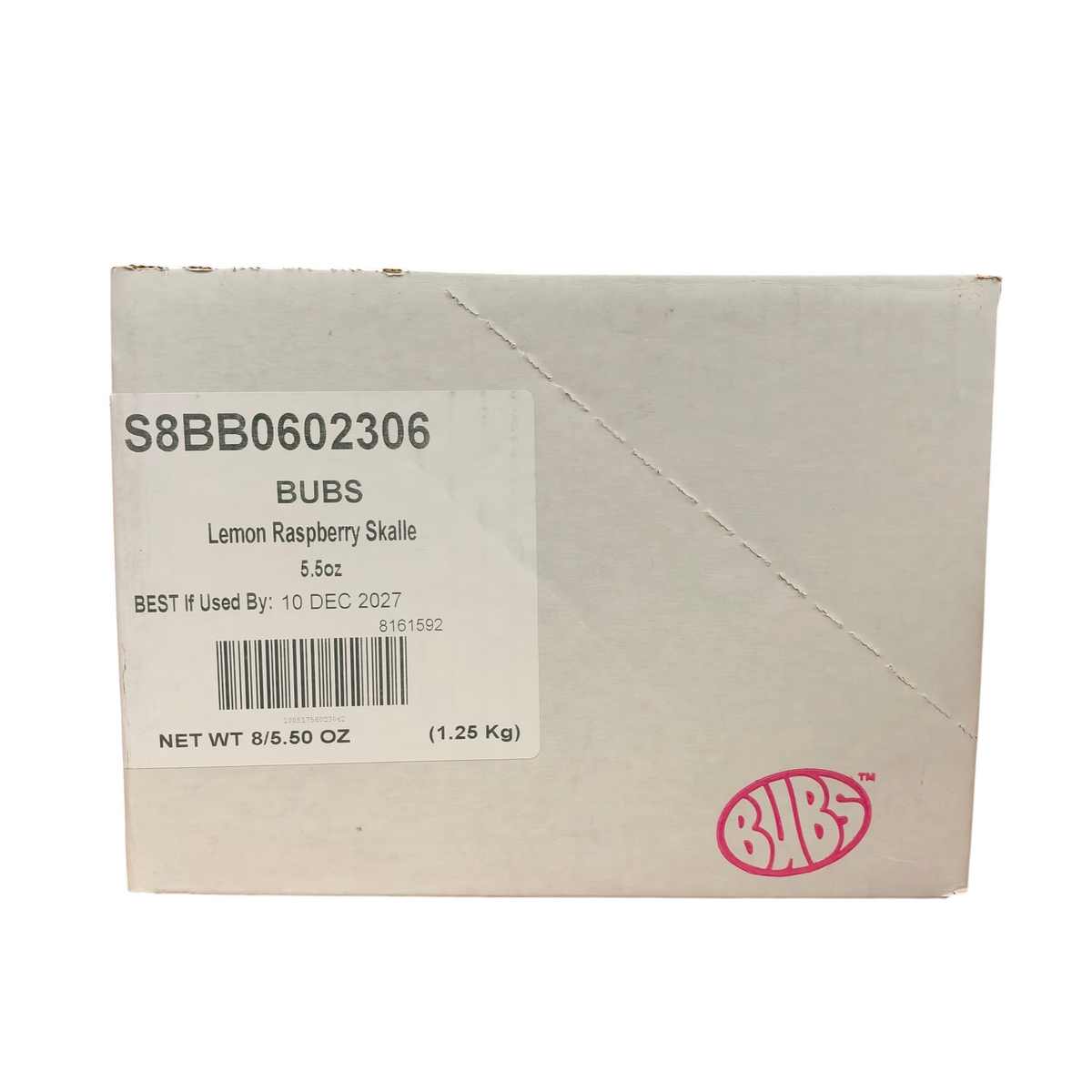 shopnathans.com bulk shipping box for Bubs Skalle sour lemon raspberry gummy candy 5.5oz bags