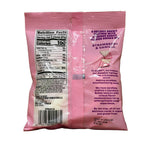 Back of shopnathans.com Bubs Diamond Sour Strawberry Vanilla Candy bag showing nutrition facts and product details.
