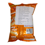 Back of shopnathans.com Cheetos Spicy Shrimp Flavor Potato Roll Snacks bag showing nutrition facts and ingredients
