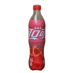 shopnathans.com Coca-Cola Strawberry flavored soda in a 500ml plastic bottle with a red cap and berry graphics