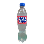 shopnathans.com Fanta Peach flavor soda in a 500ml clear plastic bottle with a blue cap and vibrant peach label