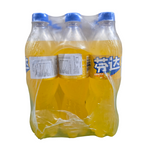 shopnathans.com Fanta Pineapple soda 500ml bottles in a plastic shrink-wrapped pack with bright yellow liquid