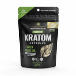 shopnathans.com Pure Infinity Botanicals Green Maeng Da Kratom capsules in a 50-count black and green resealable pouch.