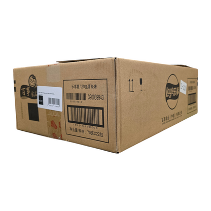 shopnathans.com Lay's FIFA England Fried Fish and Chips flavor potato chips bulk cardboard shipping box