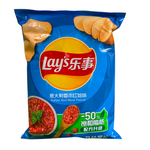 shopnathans.com Lay's Italian Red Meat flavor potato chips in a 70g blue bag with savory sauce imagery