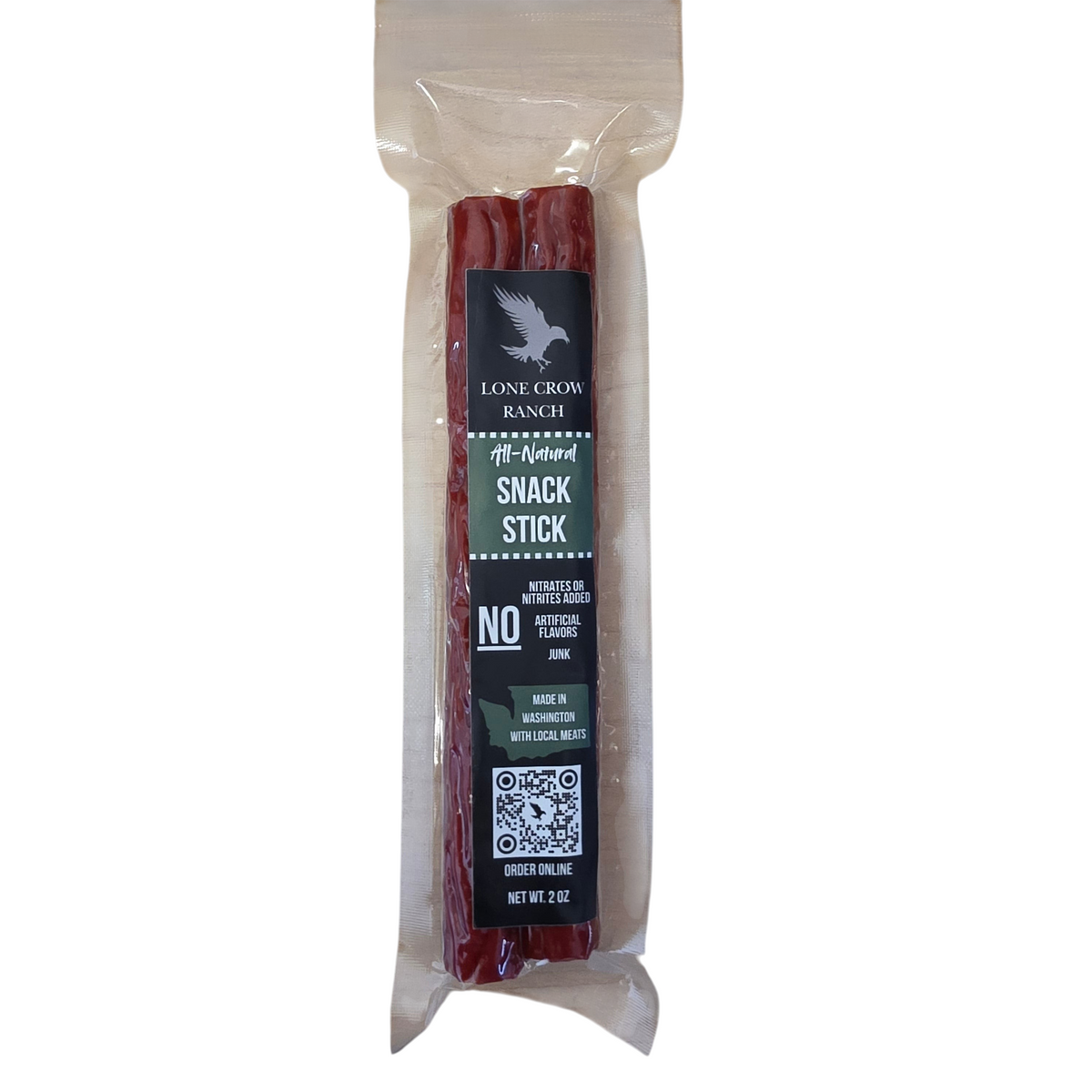 shopnathans.com Lone Crow Original all-natural meat snack stick in vacuum-sealed packaging