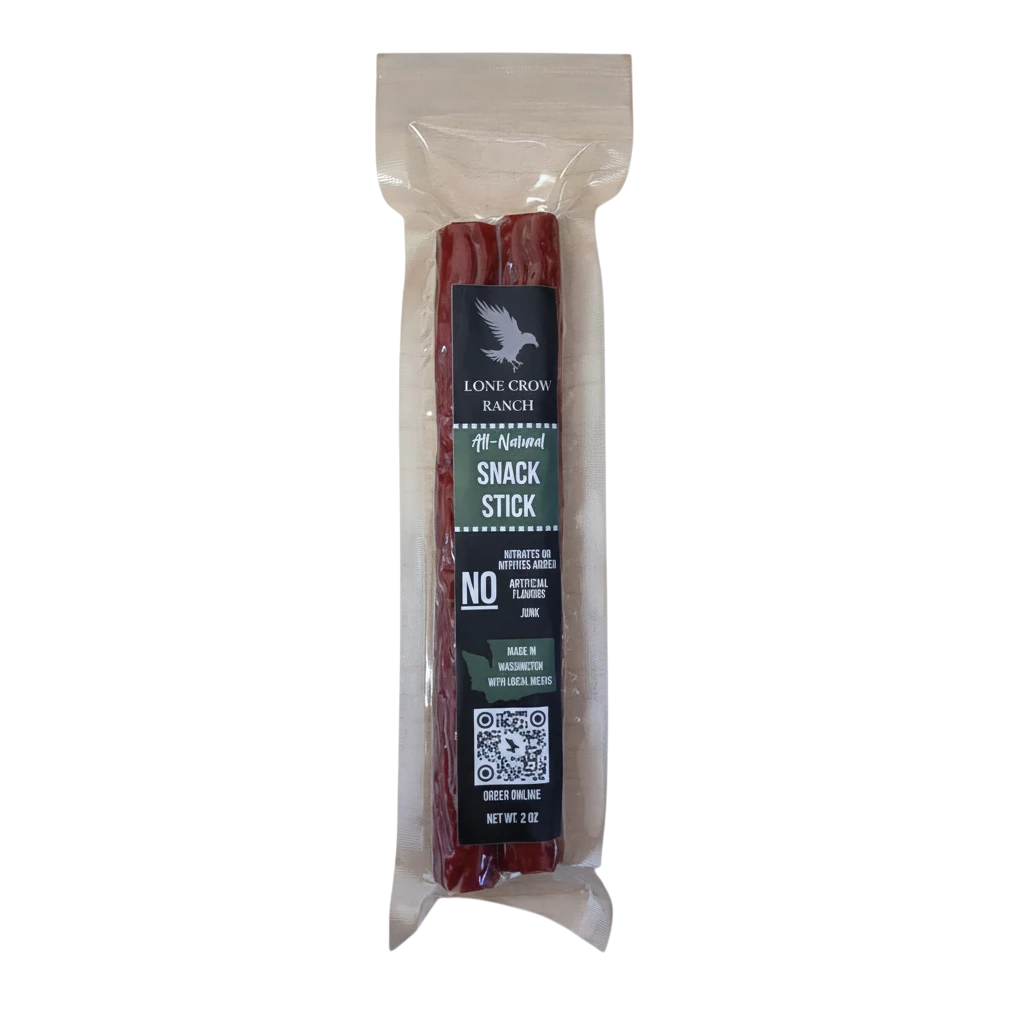 shopnathans.com Lone Crow Original all-natural meat snack stick in vacuum-sealed packaging