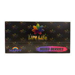 shopnathans.com Luv Life Happy Botanical Shot box in black with a rainbow floral logo and mixed berries text